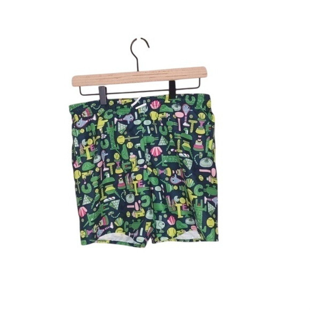 Lacoste x Jeremyville Croco Series Swim Trunks Boys 12 Graphic Board Shorts